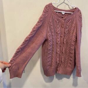 Jamie kay Sophie cardigan sweater girls size 8 year ash rose marle 100% cotton